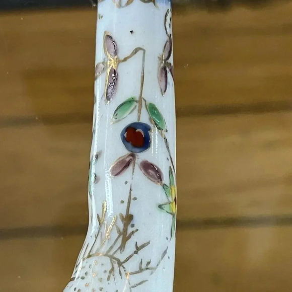 Cobalt blue Enamel Floral Charcuterie Fork & Spatula‎ Sheffield England - Picture 9 of 9